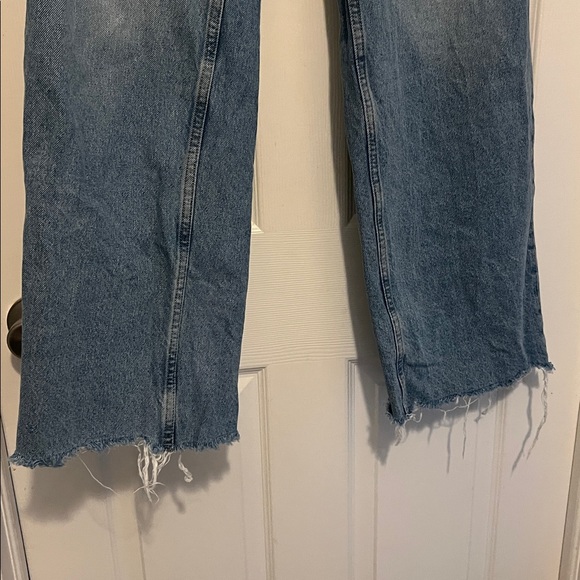 Mango Classic Blue Women's Frayed Jeans - Picture 9 of 11
